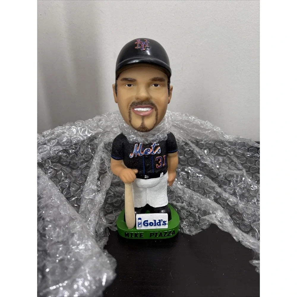2002 Mike Piazza Bobblehead New York Mets Original Box Gold's Collectors Series